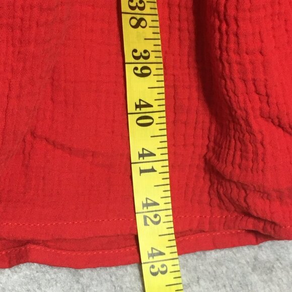 Knox Rose Dress 4x Plus Size Womens Red Short Sleeve Ruffle Hem V-Neck Pockets - Picture 6 of 8